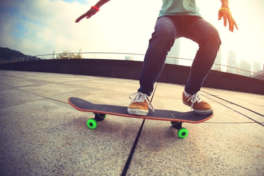 Power Sliding on Skateboard