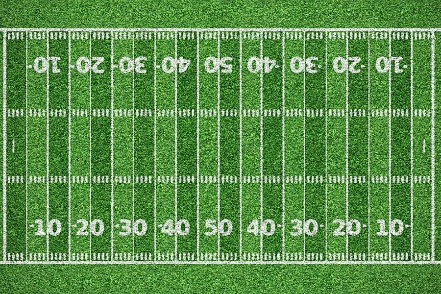 A football field can be 300-500 feet long with a width of 50-100 yards (150-300 feet)